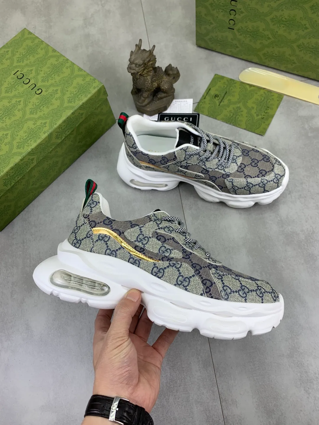 Men's men's shoes 💰P440💰 [New model] (GUCCI) official website's latest 🎁🎁casual and fashionable men's shoes 👟, hot style 💥 style is simple and elegant, exclusive for trendy men. Unique official website's latest brand double G elements Original 👑Gucci decoration, fashionable and generous, the fabric is original frosted calfskin✅Fully imported first-layer pigskin lining, the official website specifies wear-resistant, lightweight original rubber casual outsole, the classic model is taken in real life🎬38-44 4️⃣ colors available
